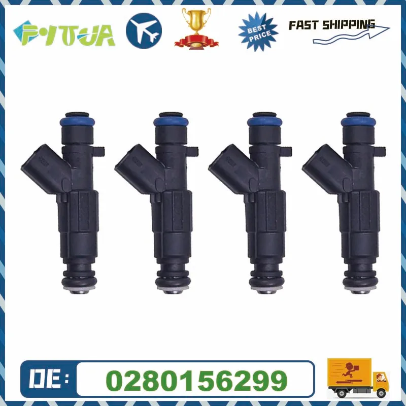 

4 шт. топливный инжектор 0280156299 для юаня Jing Geely Dorsett 280 л Vision Seaview 4G18 Инжекция 0 156 299 Новинка