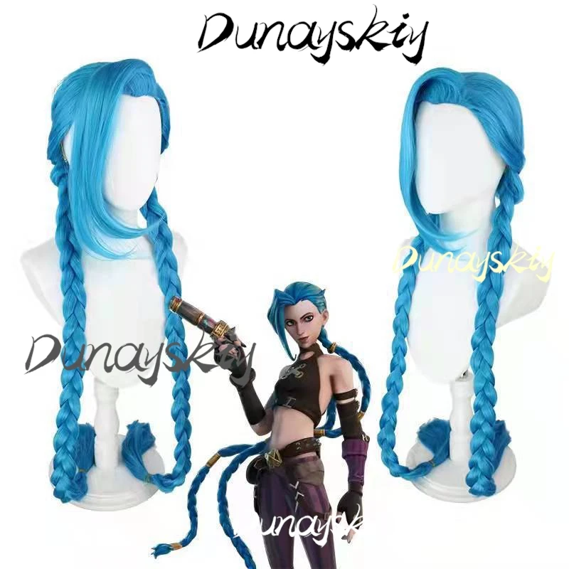 LOL Arcane Gioco Jinx Costume Cosplay Parrucca Blu Vestito Cosplay Vestito Di Natale Di Halloween Costume Di Carnevale Delle Donne Sexy Personalizzato