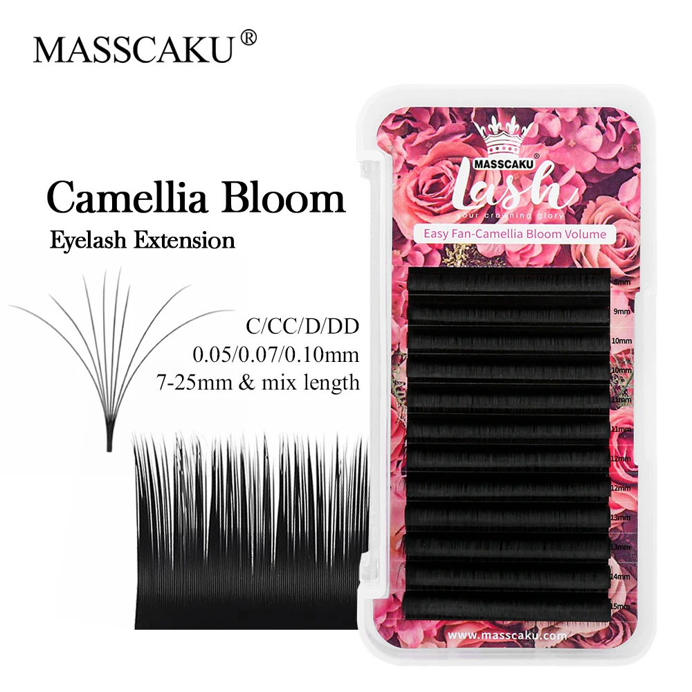 Multi-Length Natural Look Automatic Flowering Cilios False Eyelashes C CC D DD Curl Individual Soft Vloume Lashes Esy to Graft