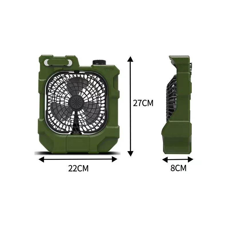 Ventilador portátil recargable para exteriores, dispositivo móvil con USB, velocidad ajustable, 6 T0, 25 horas de trabajo, 2023