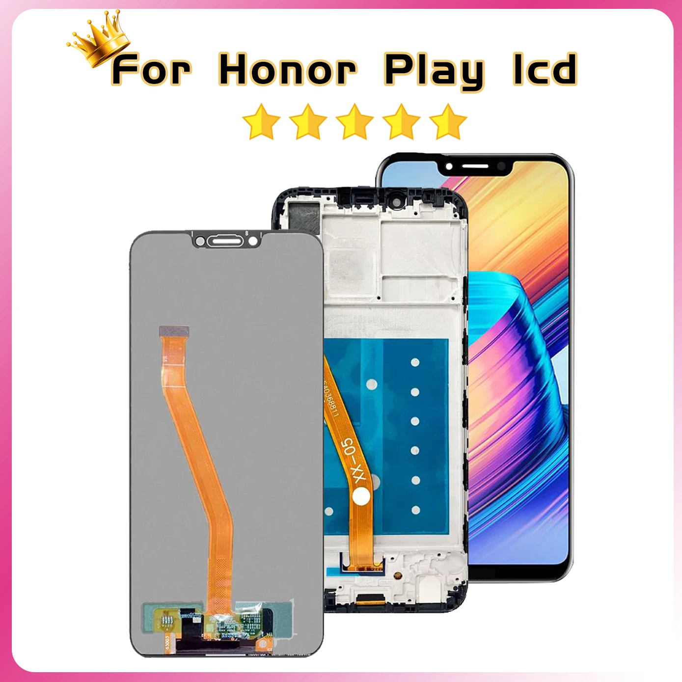 100% Tested For Huawei Honor Play LCD Display Screen Touch With Frame For Honor Play COR-L29 COR-AL00 10 Touch Panel Digitizer