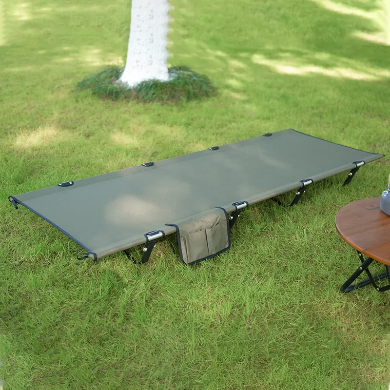 Outdoor Ultra Light Military Bed, Portable Outdoor Camping Aluminum Alloy Single Nap Simple Camping Folding Bed