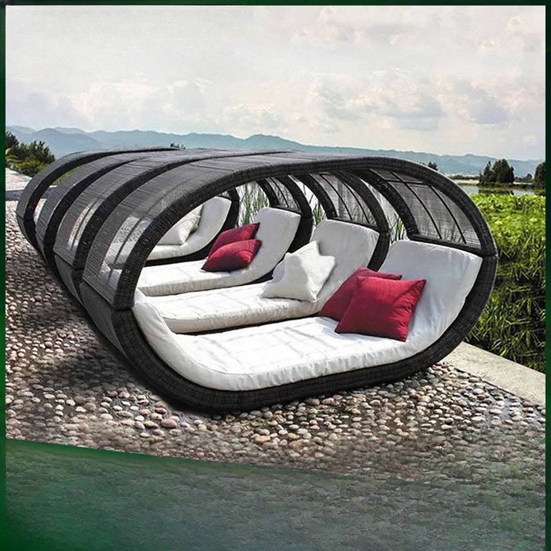 Scenic B & B Open-air swimming pool Creative Internet celebrity Bird's Nest Bed Round Nordic furniture