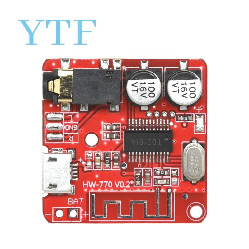 1-10pcs Micro TYPE-C VHM-314 Audio Receiver Board Bluetooth-compatible 4.1 Car Speaker MP3 Lossless Decoder Stereo Music Module