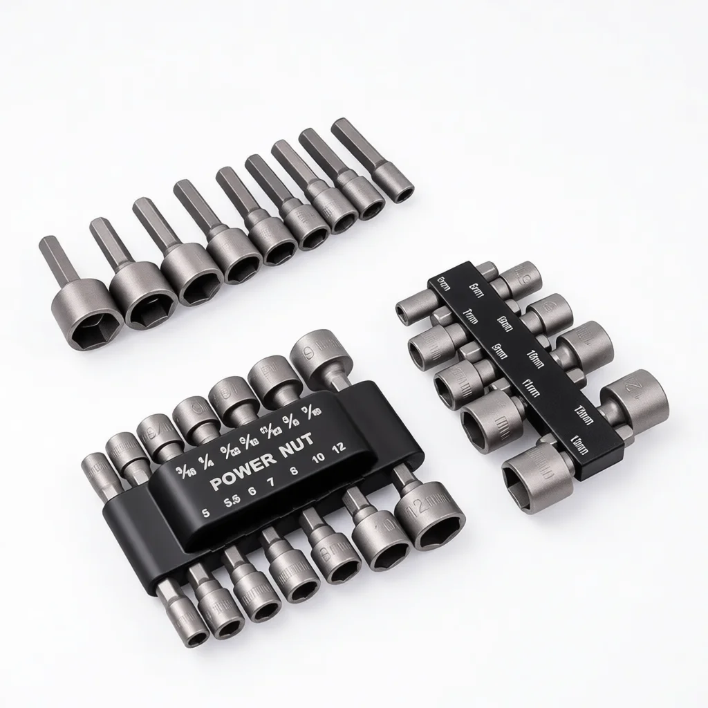 14 9 Socket Adapter Impact Driver Power Drill Hand Tool Metric Imperial Steel Repair Maintenance Nut Driver Removal Kit