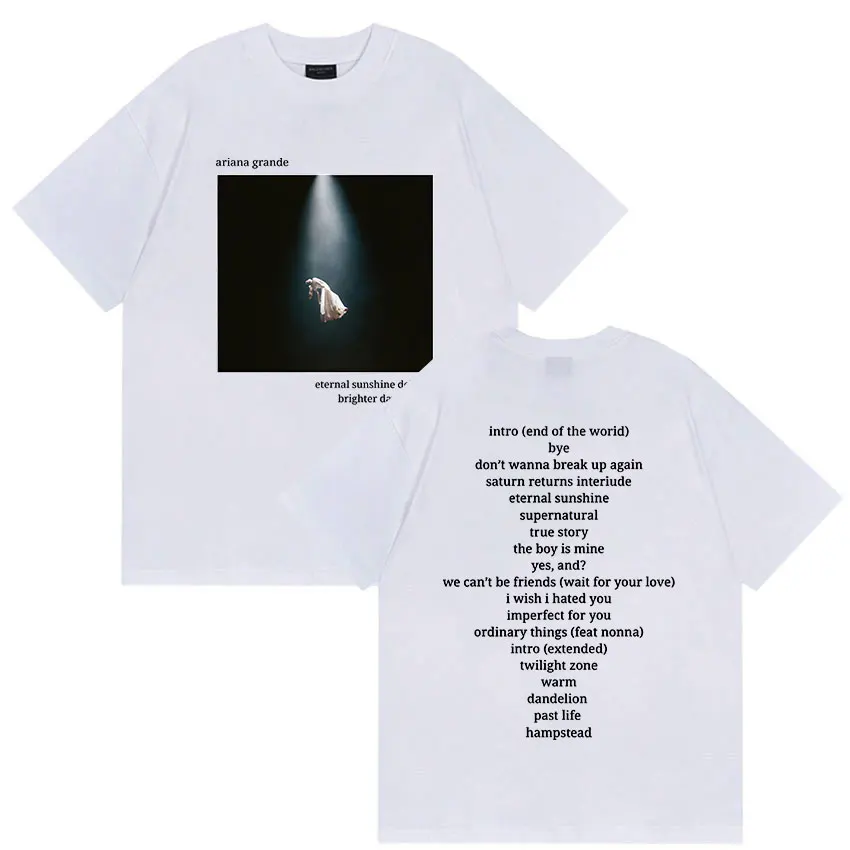 Ariana Grande Brighter Days Ahead Album 2025 Grafik-T-Shirts für Männer und Frauen, Hip-Hop-Mode, kurzärmeliges T-Shirt, Streetwear
