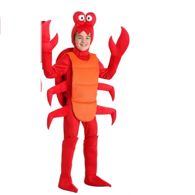 Nuovo Halloween cosplay Natale aragosta rossa costume adulto granchio sciolto Animal Party pigiama per bambino MN12