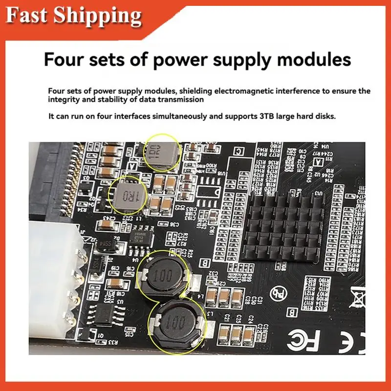 Эффективная 4-портовая карта USB3.0 PCI Express USB 3.0 Адаптер карты расширения PCI-E Карта PCI Express для настольного компьютера