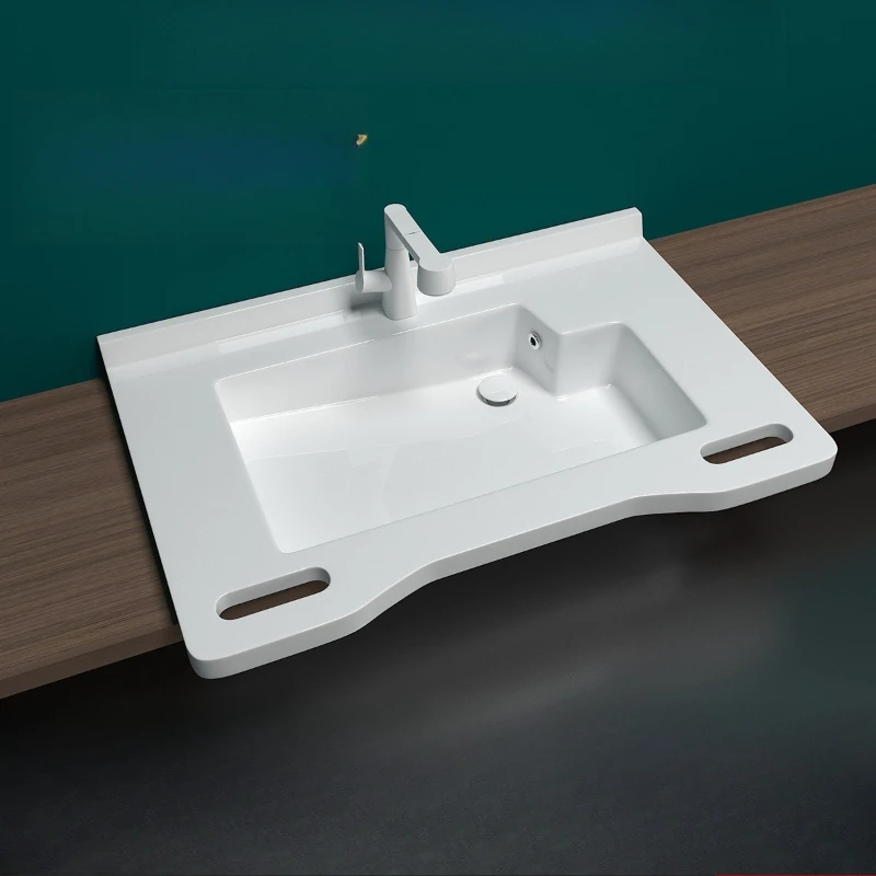 

Senior-friendly washbasin basin integrated cabinet with armrest washbasin mirror cabinet nursing home renovation elderly bath