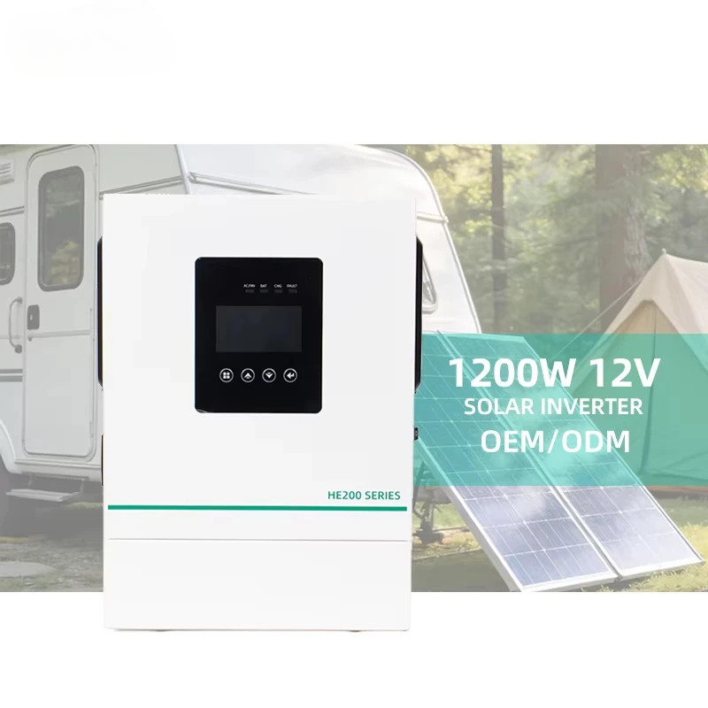 Hot-selling 800W Hybrid Off-grid Solar Inverter 12V LCD Display Lithium Battery DC AC Single Output Purer Sine Wave 98%