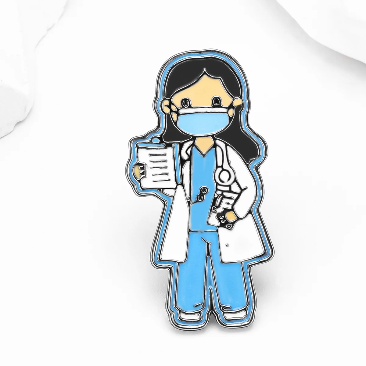 Catuni Lovely Doctors Medicine Enamel Pin Brooch Medical Lapel Lanyard Coat Bag Badge Jewelry Medico Graduation Gifts for Women