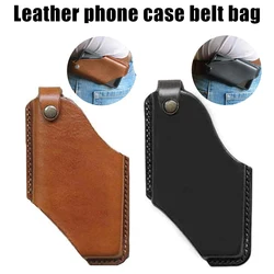 Men Phone Case Cellphone Hanging Leather Belt Waist Bag Multifunctional Purse Phone Wallet Running Pouch Travel Camping Bags