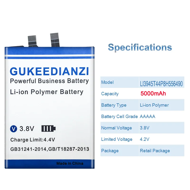 GUKEEDIANZI Battery LI3945T44P8H556490 5000mAh For ZTE Nubia Red Magic 6/6S pro/6sPro 6Pro NX669J-P Batteries