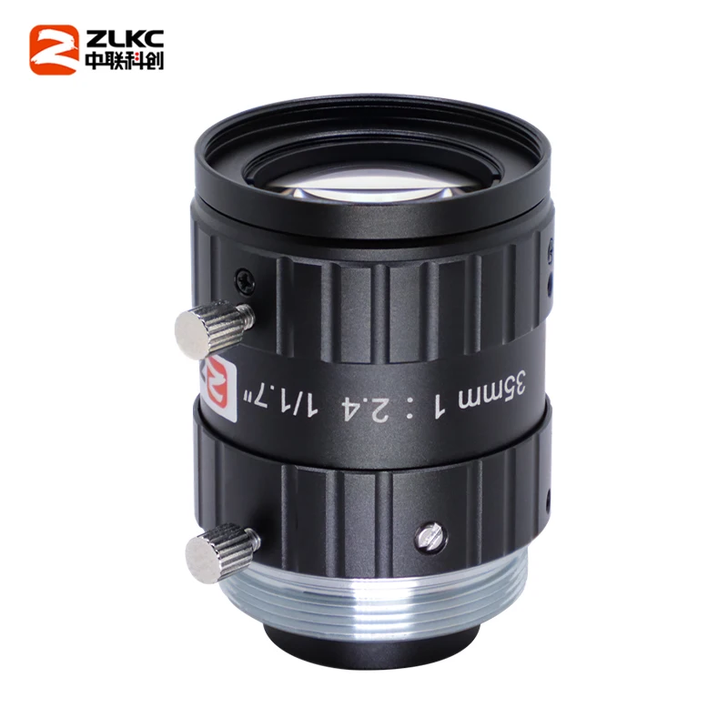 ZLKC FA عدسة ماكرو عالية الدقة ، أجزاء الدوائر التلفزيونية المغلقة للكاميرا جبل C ، آلة الرؤية المنخفضة ، F2.4 ، 35 مللي متر ، 12MP ، 1.7"
