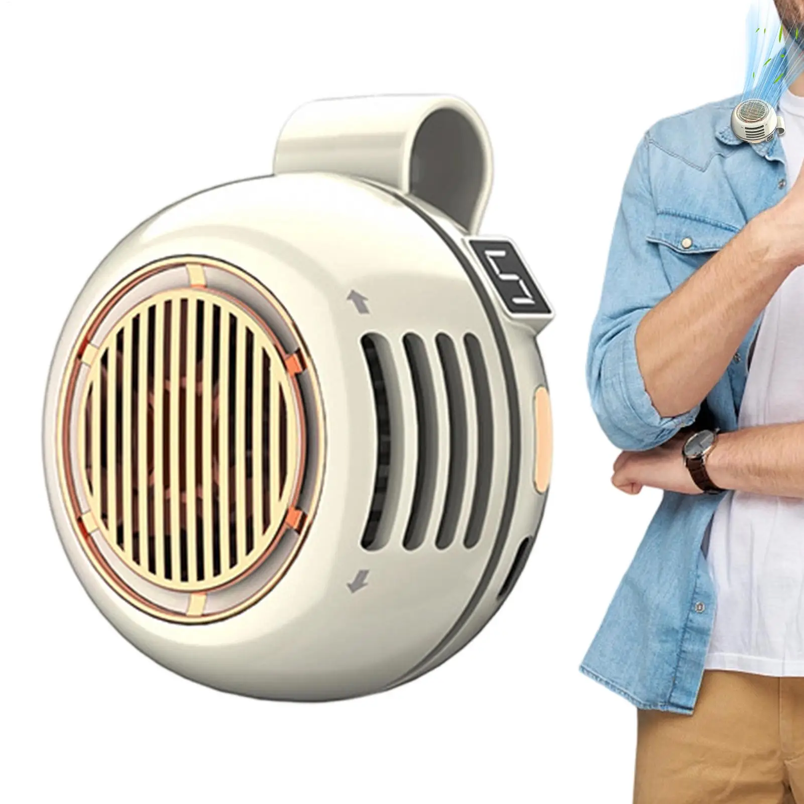 

Quiet Bladeless Clip on Fan Hands-Free Waist Fan For Travel Camping Hiking Beach, Summer Outdoor Personal Cooler