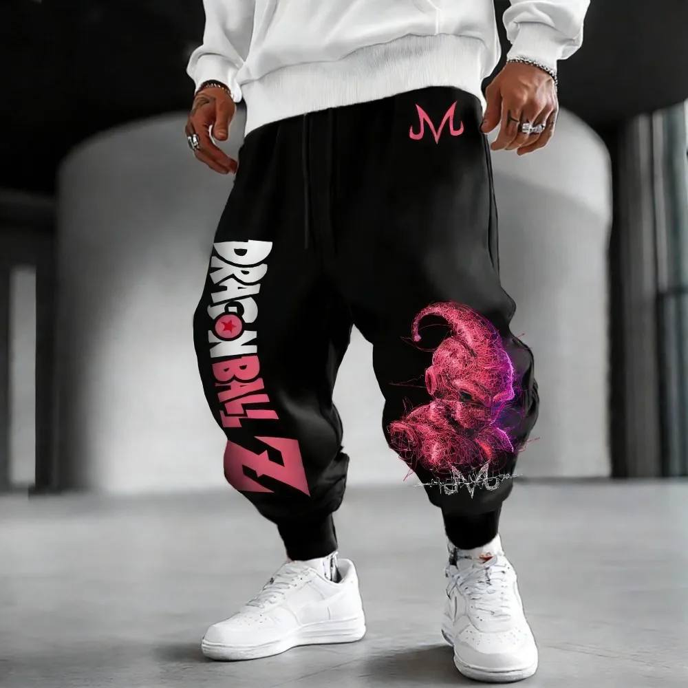 Unisex-Hose aus reiner Baumwolle, Dragon Ball Majin Buu, 2026, Sommer, neues Produkt, Harajuku, Anime-Druck, amerikanischer Hip-Hop, lockere Freizeithose