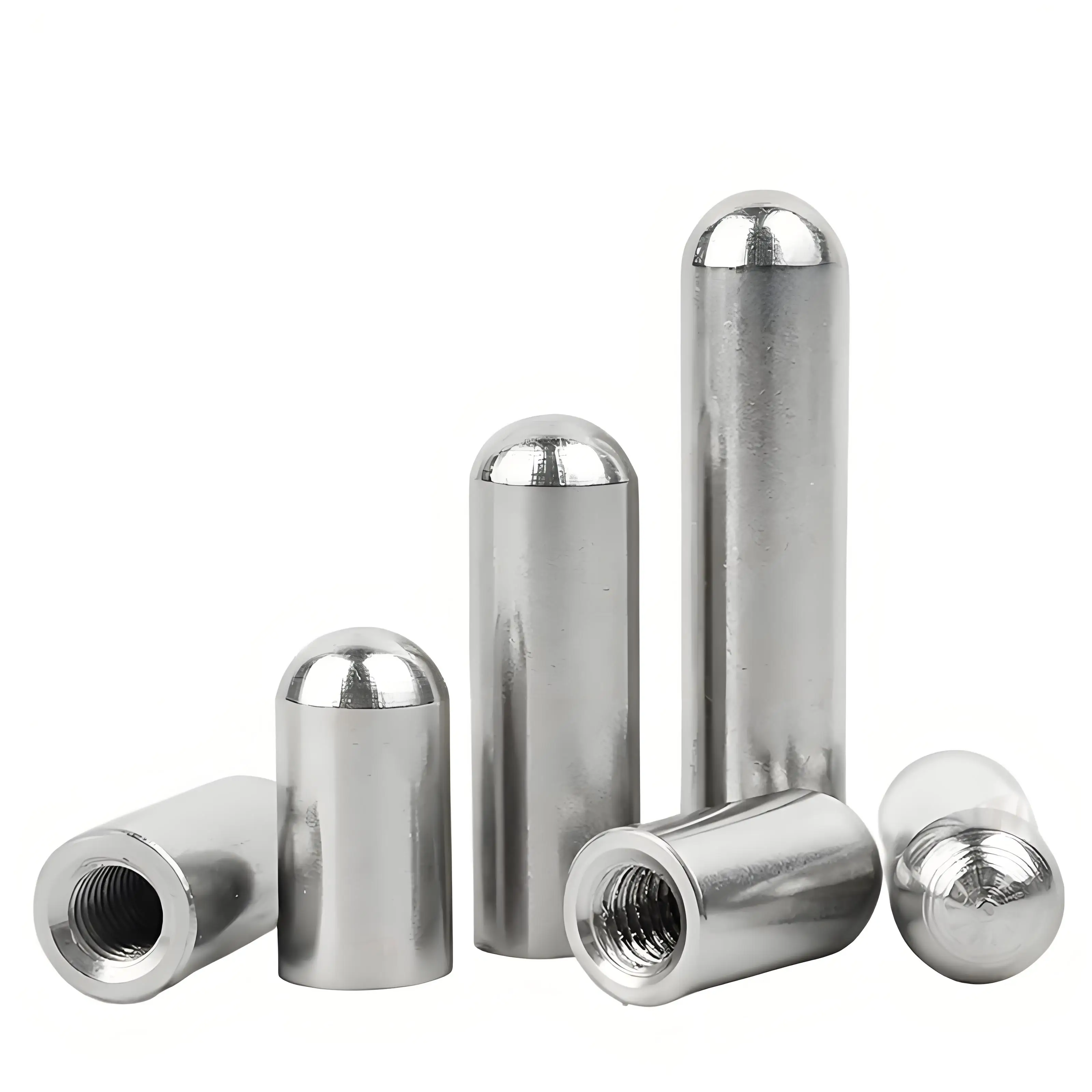 M2 M3 M4 M5 M6 Tassello Filettatura interna Vite Dado Singola testa rotonda 304 Perno cilindrico in acciaio inossidabile Perno di posizionamento hardware