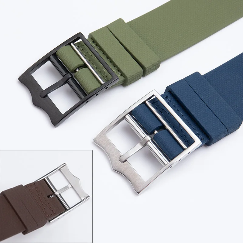 Nuovo cinturino integrato in gomma fluorurata compatibile con il cinturino dell'orologio Breitling Omega Longines Tudor IWC TAG Heuer