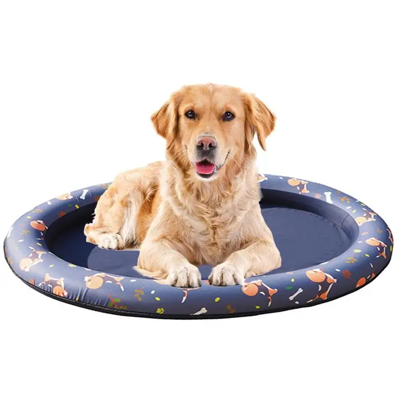 

Print Inflatable Swimming Pool Pet Dogs Floating Raft Bed Water Play Cushion Pet Inflatable Hammock Summer Beach Toy DogSwimming