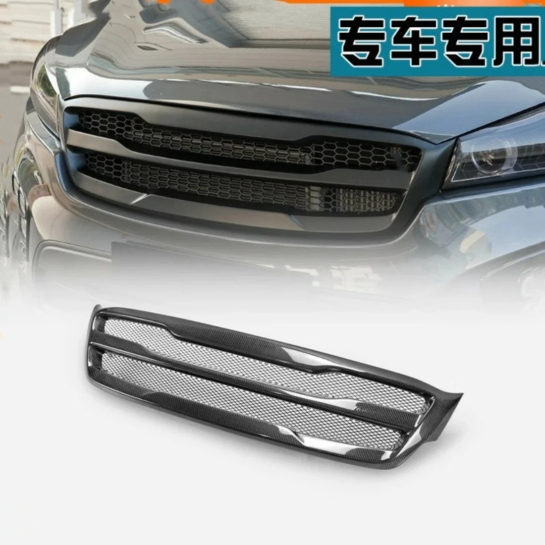 Carbon fiber Resin Grill Mask Grid radiator grille assembly for Kia Sorento 2014 2015 2016 2017 modified Auto Accessories