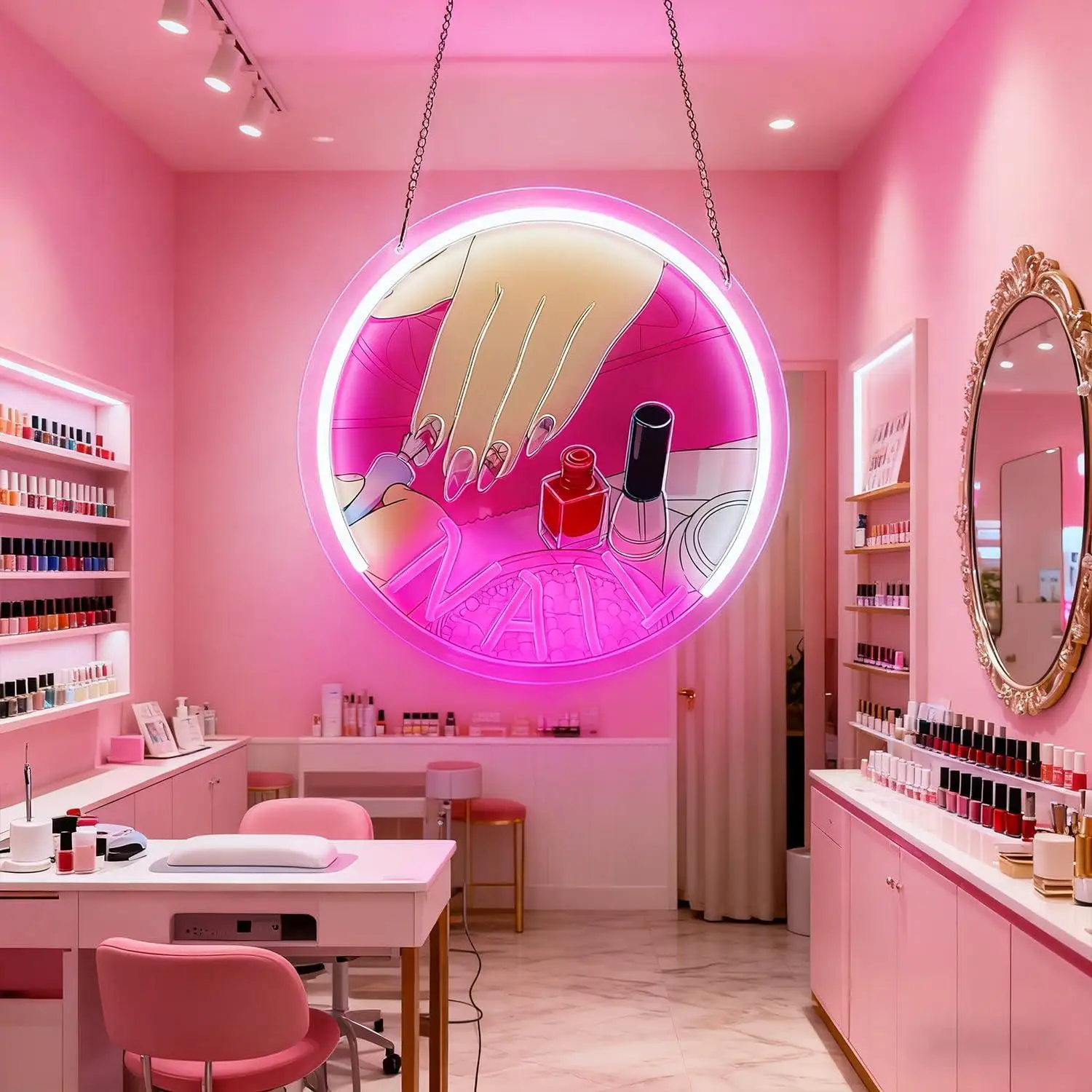 

Nail Room Neon Sign USB Dimmable Neon Lights for Nail Room Salon Studio Beauty Bar Shop Window Girl Bedroom Wall Art Decor Gifts