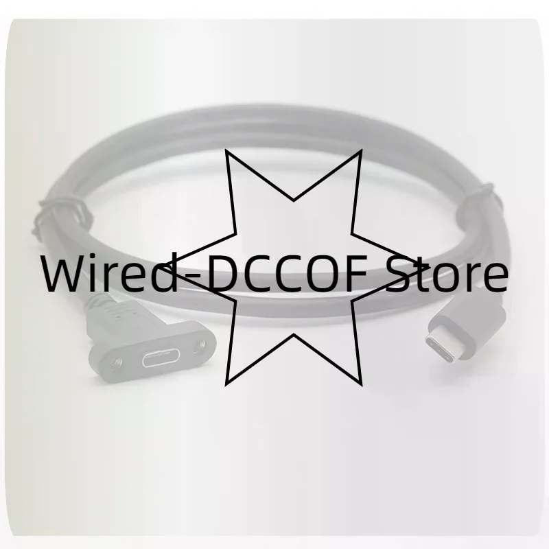 USB3.1 Type C Panel Mount Male To Female Cable Lock Connector Cable USB-C Extension Line For Female Type C Extension Cable