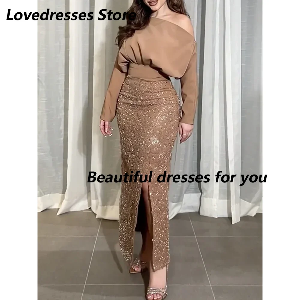 Customized Luxury Evening Dresses/Bridal Wedding Party Girl Prom Gowns New in Fashion Straight Ankle-Length Celebrity Dress