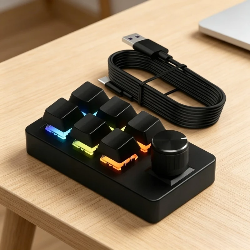 USB Volume Controller Knob Wired Wireless Bluetooth Multimedia Custom Keypad for PC Mac Audio
