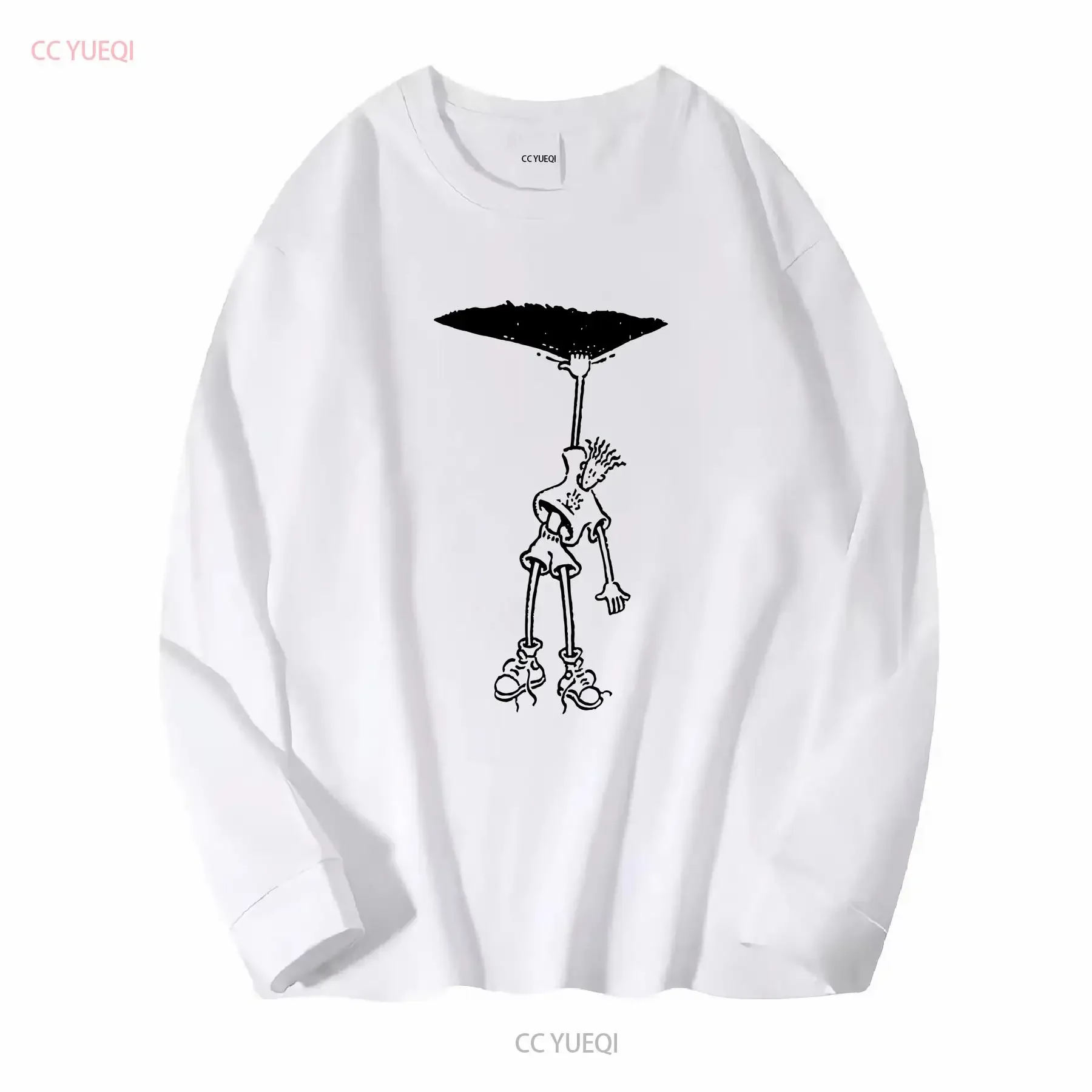 Vintage FIDO DIDO 7 UP Cartoon Style Back Print T Shirt long or short sleeves vintage Washed homme Stylish Stretched Versatile