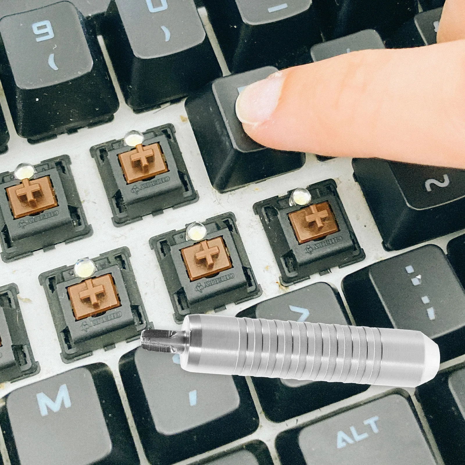 

Металлический регулировочный инструмент для механических клавиатур, для кейкапов и стабилизаторов, с нескользящей рукояткой, регулируемый ручной фрезер для клавиатур, компьютерный аксессуар