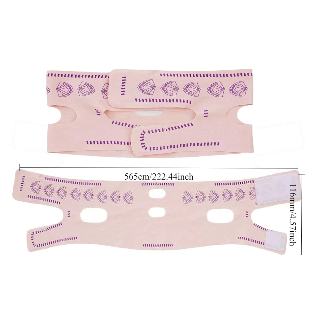 1pc v forma máscara facial beleza rosto escultura sono bandagem elástica cinta de emagrecimento levantamento pele respirável duplo queixo redutor