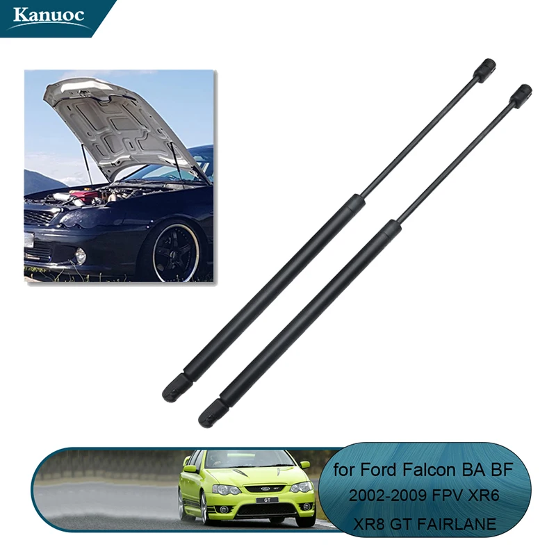 2Pcs/set Car Front Engine Support Rod Hood Gas Spring Lift Support Rod For Ford Falcon BA BF 2002-2009 FPV XR6 XR8 GT FAIRLANE