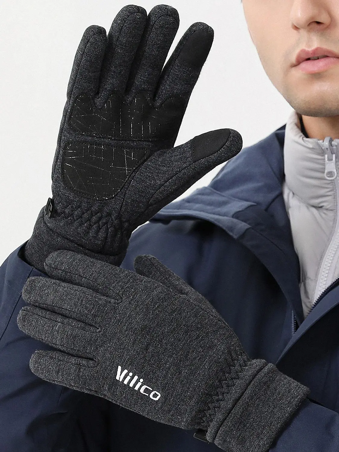 AliExpress Unisex Warm Fleece Cycling Gloves Touchscreen Compatible Anti-Slip Bicycle Riding Mitts for Men And Women Mountain Hiking