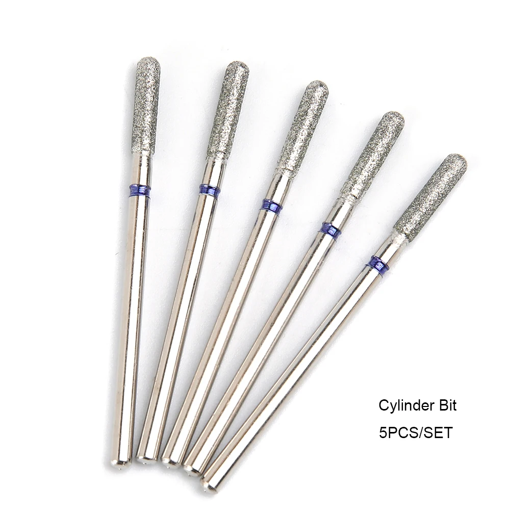 5/6개 다이아몬드 밀링 커터 큐티클 네일 드릴 비트 전동 매니큐어 드릴 페디큐어 밀링 비트 파일 네일 아트 액세서리 도구