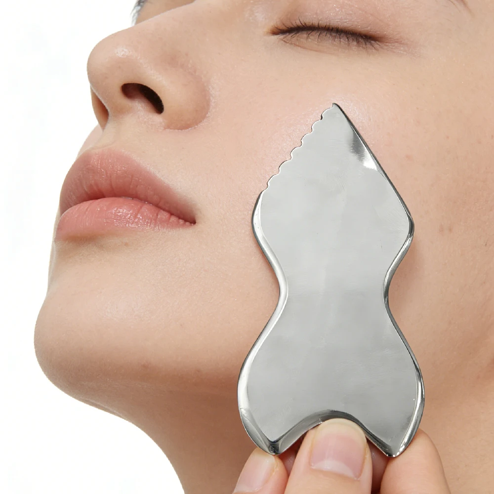 1pcs  Stainless Steel Gua Sha,Gua Sha Facial Tools for Face Sculpting,Metal Gua Sha Skin Care,Massage Gift for Women