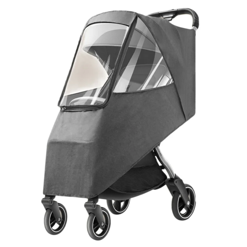 

Stroller Rain Cover Universal Toddler Travel Weather Shield Waterproof Windproof Dustproof Coldproof Pushchair Rain Cover Linen