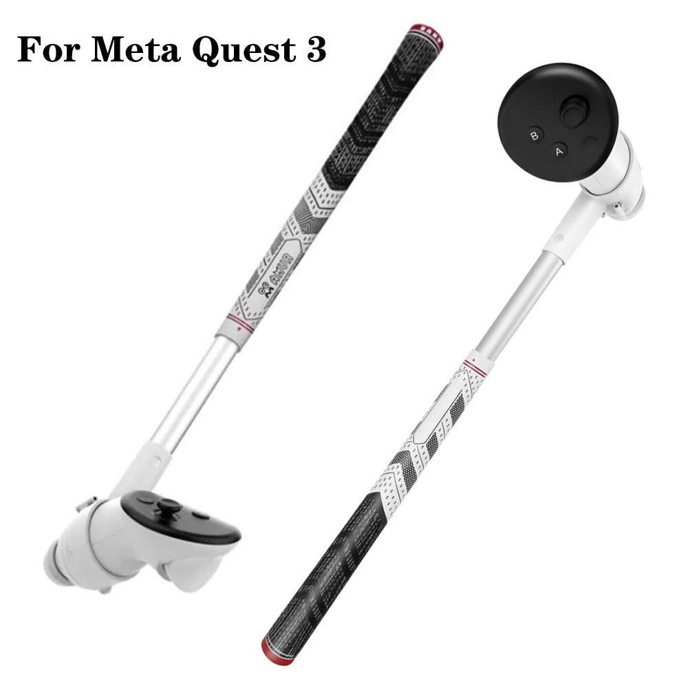 For Meta Quest 3S VR Golf Club Handle Controller Grips Stick Tennis Baseball Kayak Game For Quest 3 VR Accessories Parts