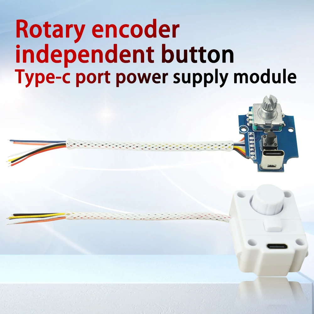360 Graus Rotary Encoder Módulo Digital Pulso Saída Individual Chave Tipo-c Interface para Ajuste Velocidade Escurecimento Volume Control