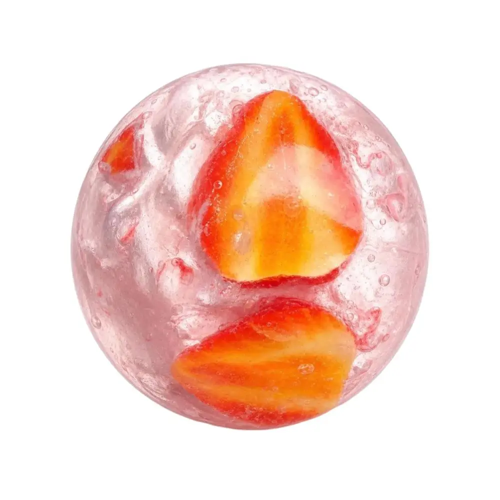Creative Crunchy Strawberry Squeeze Ball Moldable Sound Effects Strawberry Pinch Anxiety Relief Soft TPR Fidget Home Decoration