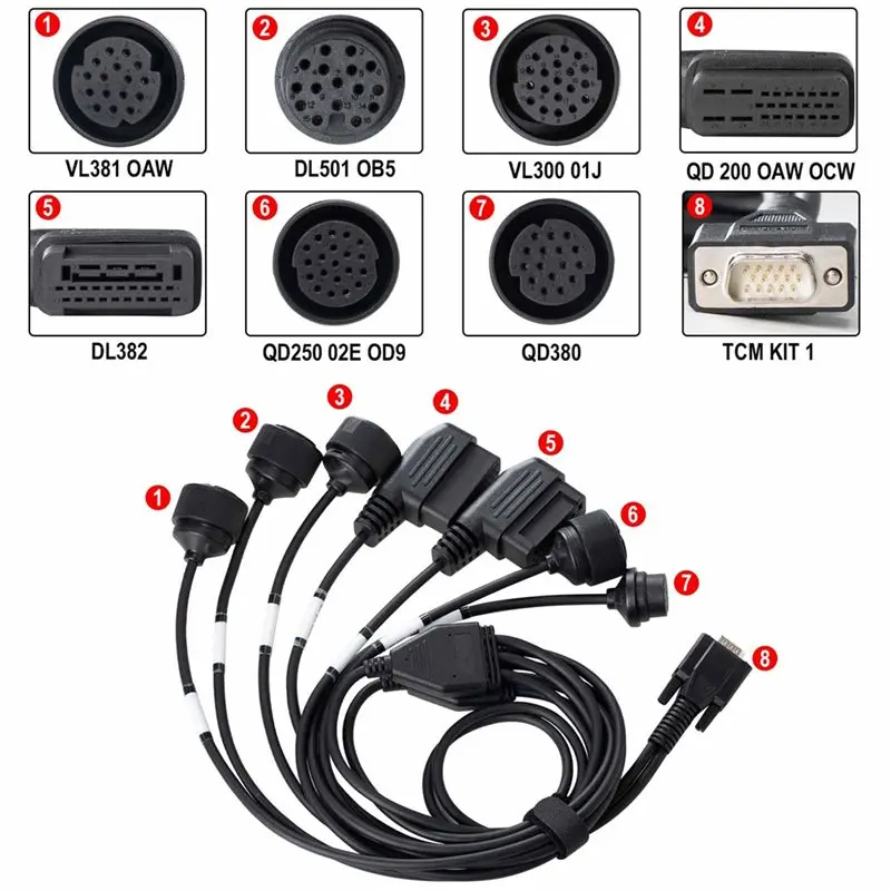 M50K-For VW 7-In-1 TCM Kit For Gearbox One To Seven Wiring Harness For Gearbox One To Seven Wiring Harness