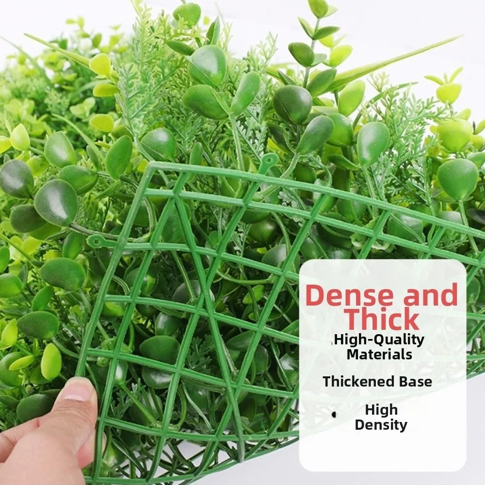 DIY Artificial Plant Wall Panel 75x25cm UV Protection Simulation Maple Plant Sheet Durable Green Fake Green Grass Mat