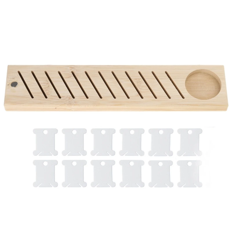 

Thread Plate Organiser Rack and Plastic Thread Bobbins Set, Thread Plates Holder with Locking Sewing Pins Cushion H3CF