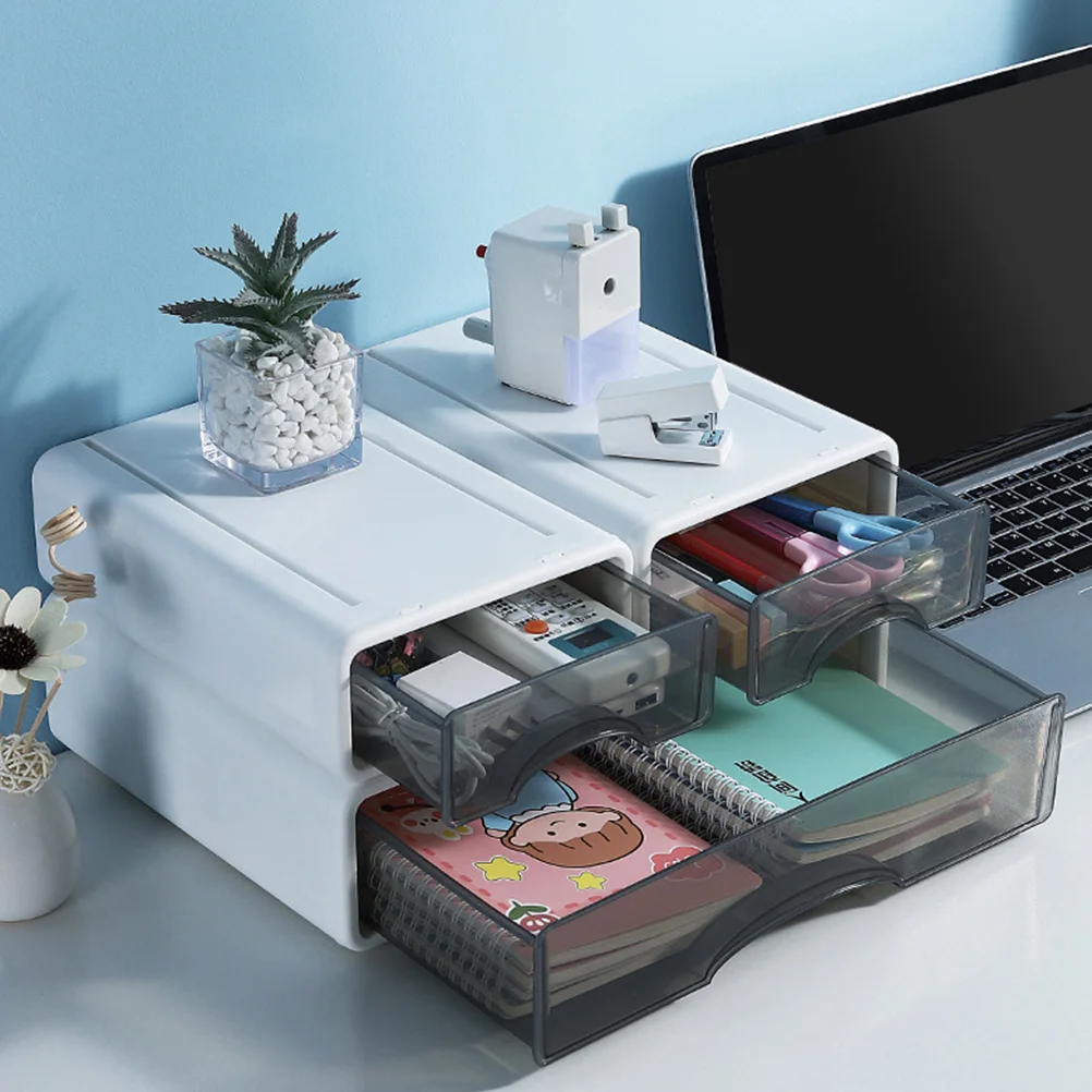 

Drawer Storage Box Plastic Desktop Organizer Containers with Drawers Accessories Pp Stationery Sundries Office