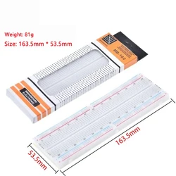 MB-102 red and blue line breadboard 830 hole experimental connecting plate 165 × 55 * 10mm