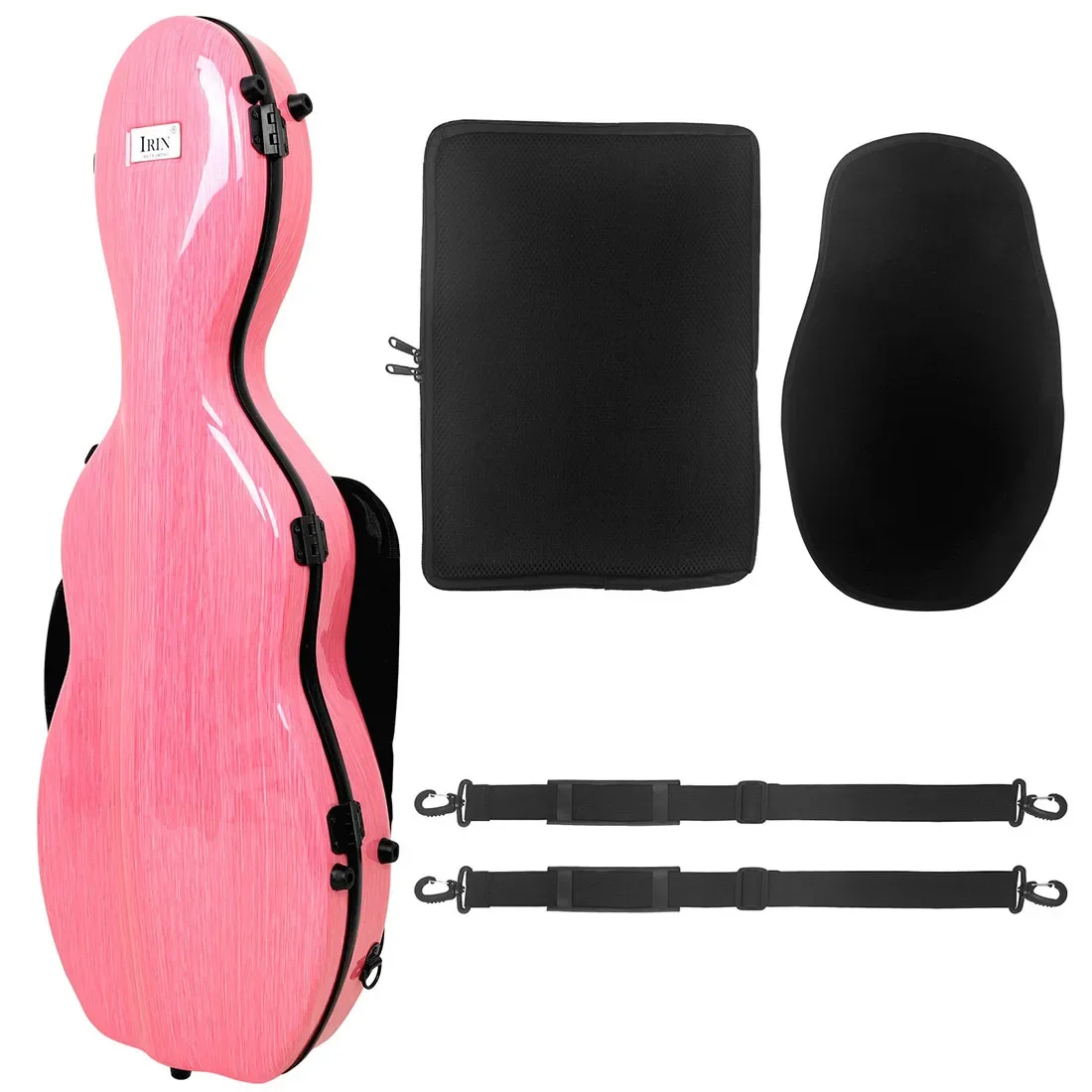 4/4 Anti-Fall Anti-Collision Carbon Fiber Violin Case with Light Body Bag Backpack Stringed Instruments Accessory