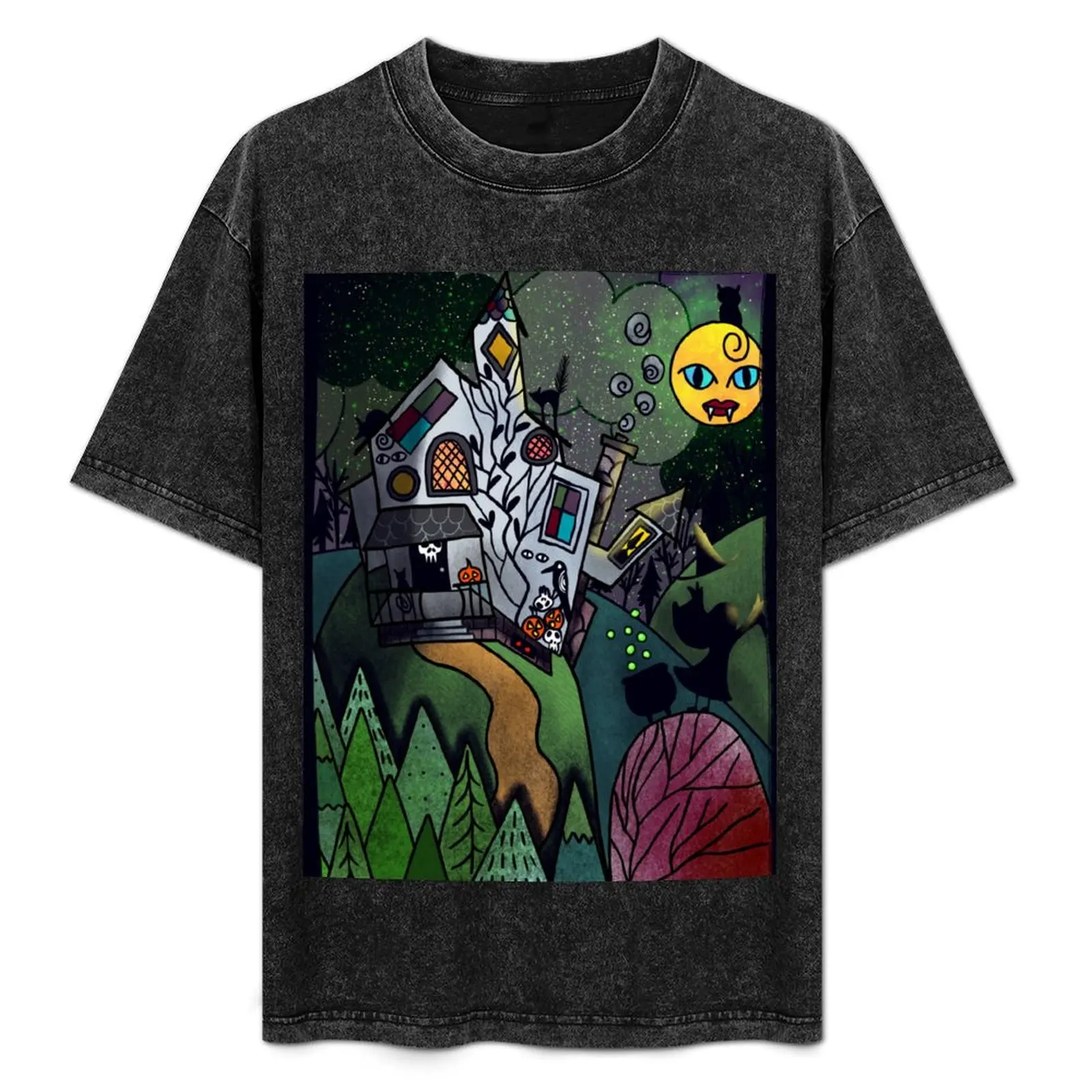 

Beautiful Vibey Witch House on a Hill T-Shirt oversized t shirt tees mens t shirts