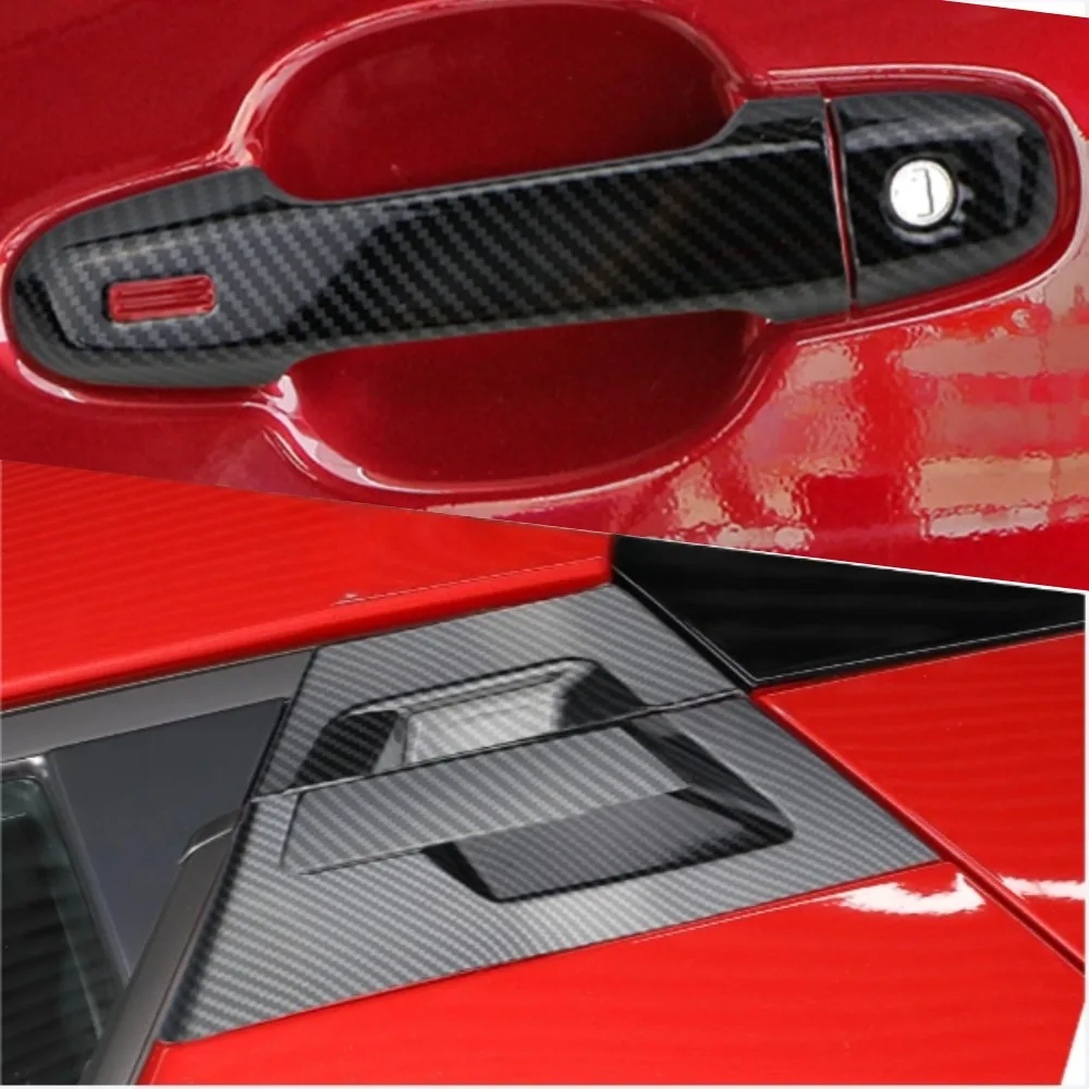 

For Toyota C-HR CHR 2016-2022 Front Rear Car Outer Door Handle Catch Cover trim Cap Door Bowl Protection Sticker