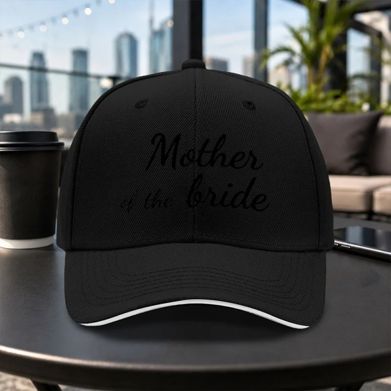 Bride Mother Text Sandwich Baseball Cap – Unisex Adjustable Duckbill Hat – Lightweight Casual Outdoor Hat – Multi-Color