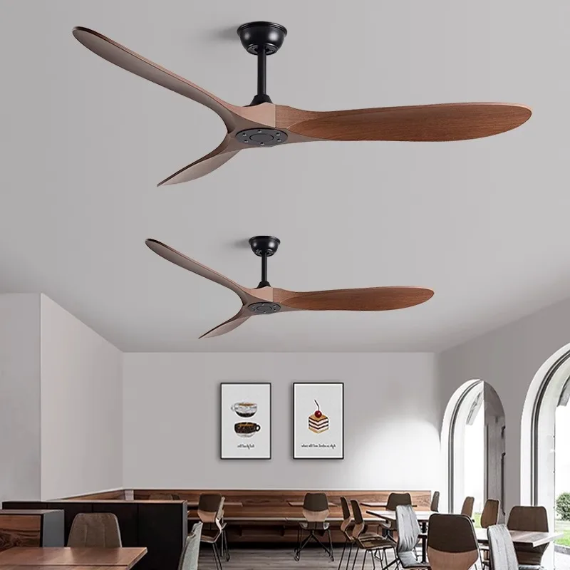 36 42 52 60 Inch Ceiling Fan Industrial Vintage ABS Ventilator No Light Remote Control for Commercial Factory Home Coffee Shop