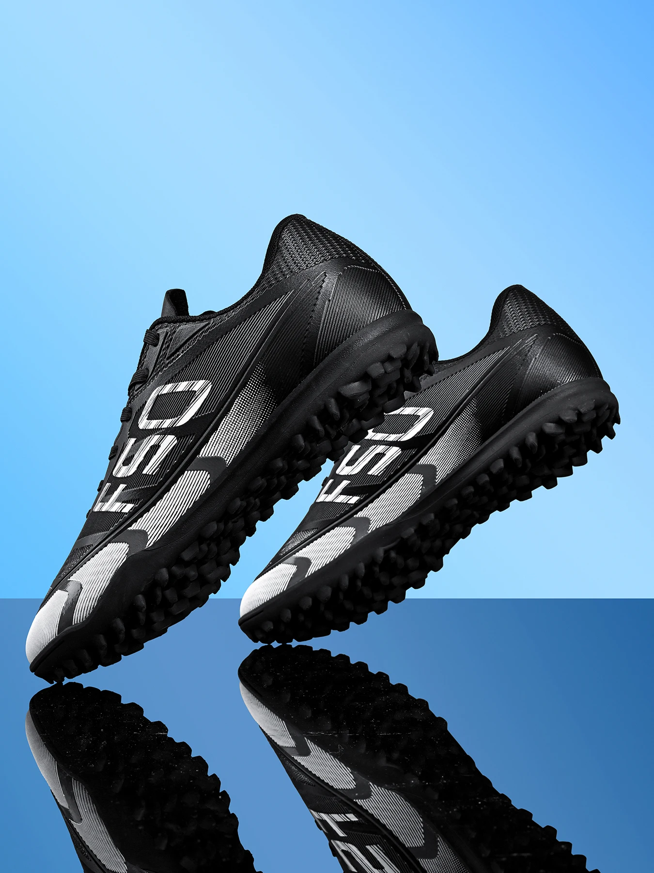 Cost-effective TF Football Boots PU Blend Upper Dense Rubber Stud Anti-slip Durable Budget Turf Football Footwear